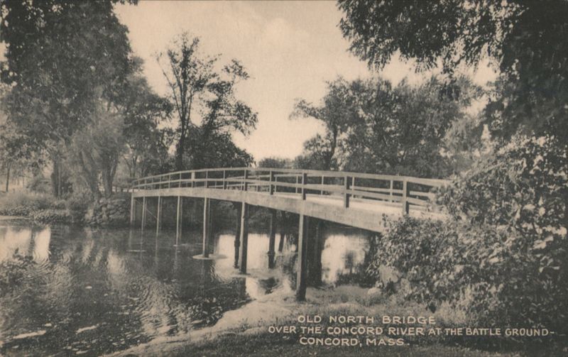 Old North Bridge, Concord River at Battle Ground Massachusetts