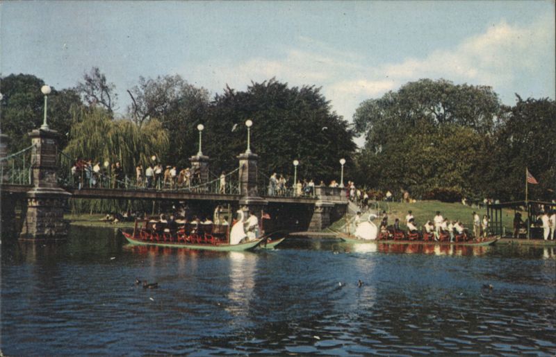 Swan Boats, Public Gardens, Back Bay Boston Massachusetts