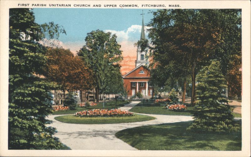First Parish Unitarian Church & Upper Common Fitchburg Massachusetts