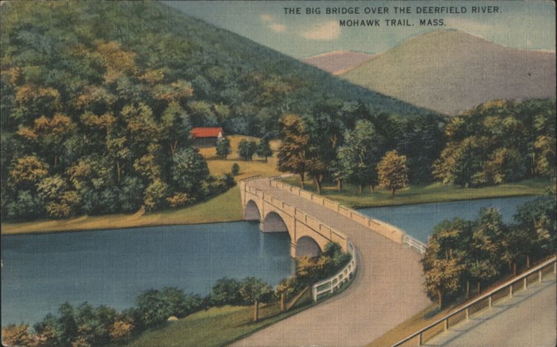 Big Bridge over Deerfield River, Mohawk Trail, MA Massachusetts