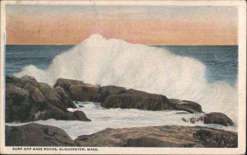 Surf Off Bass Rocks, Gloucester, MA Massachusetts