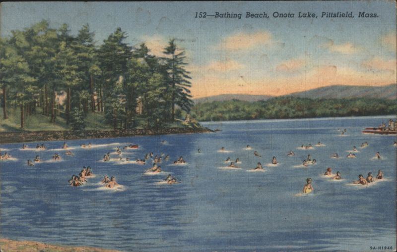 Bathing Beach, Onota Lake, Pittsfield, MA Massachusetts