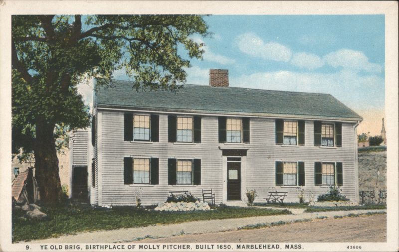 Ye Old Brig, Birthplace of Molly Pitcher, Built 1650 Marblehead Massachusetts