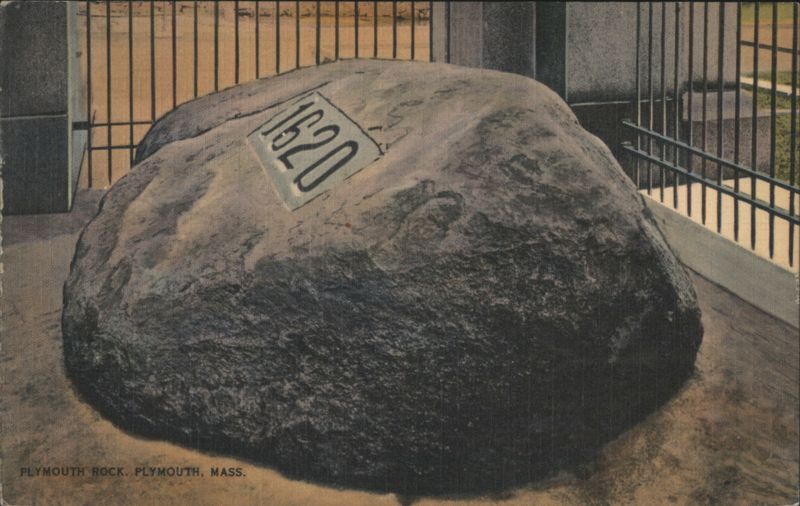 Plymouth Rock with 1620 Plaque Massachusetts