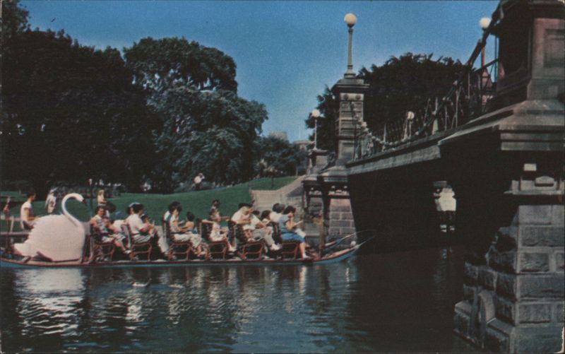 Swan Boats in Boston Public Garden, Kiddies Delight Massachusetts
