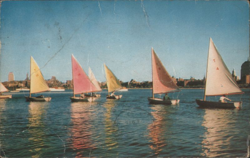 SAILING ON THE CHARLES RIVER, BOSTON, MASS. Massachusetts