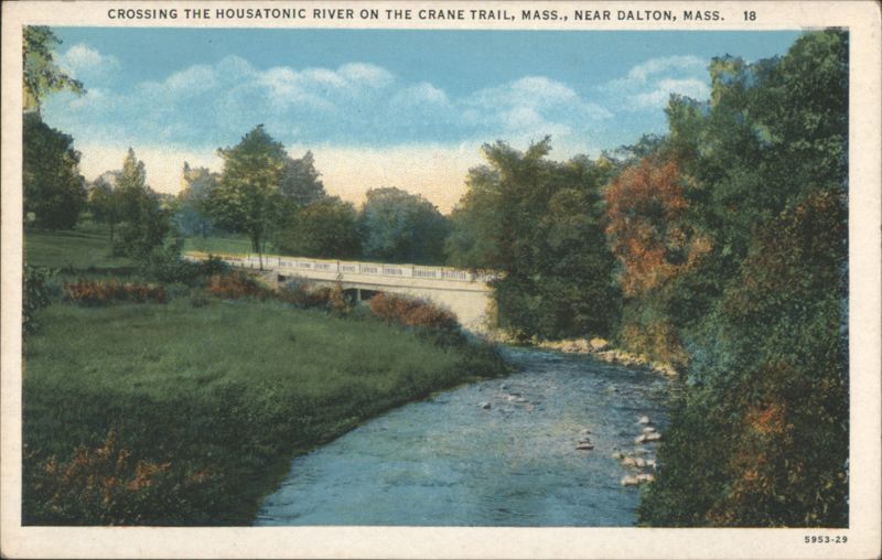 Crossing the Housatonic River on the Crane Trail Dalton Massachusetts