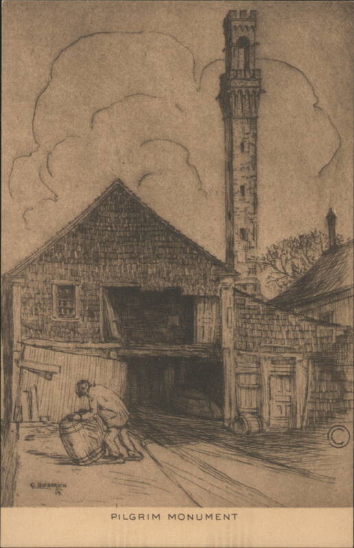 Pilgrim Monument, Provincetown MA Sketch Massachusetts