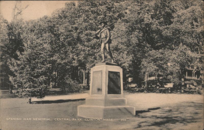 Spanish War Memorial, Central Park Clinton Massachusetts