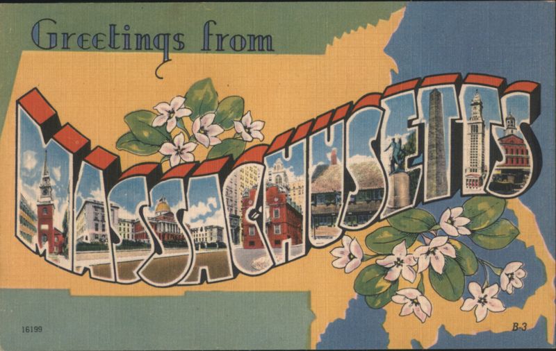 Greetings from Massachusetts - State Landmarks Boston