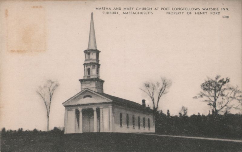 Martha and Mary Church, Longfellows Wayside Inn, Sudbury, MA Massachusetts