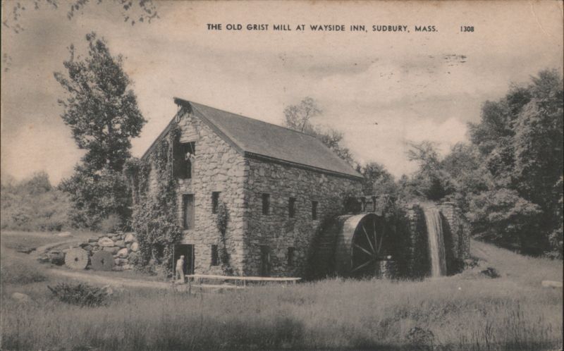 The Old Grist Mill at Wayside Inn, Sudbury, Mass. Massachusetts