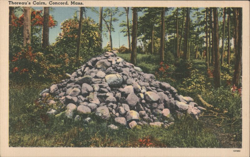 Thoreau's Cairn, Concord, Mass. Massachusetts