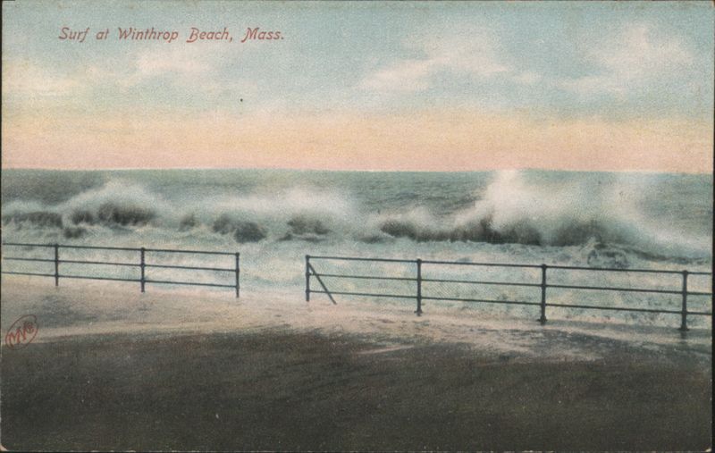 Surf at Winthrop Beach, Mass. Massachusetts