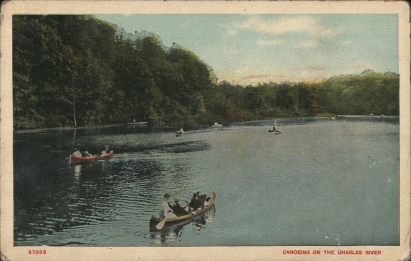 Canoeing on the Charles River Massachusetts