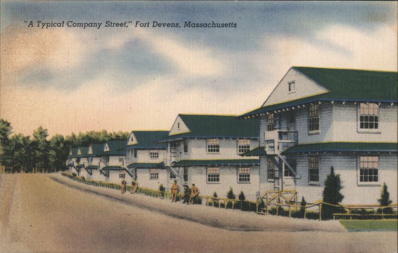 A Typical Company Street, Fort Devens Massachusetts