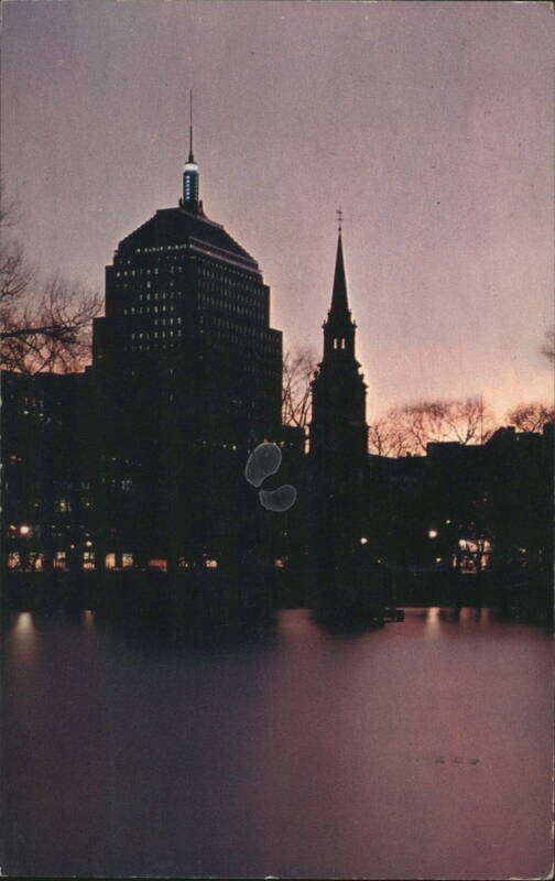 Boston Skyline at Twilight - John Hancock & Arlington St Church Massachusetts