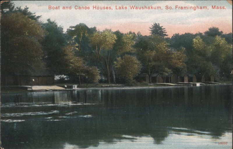 Boat and Canoe Houses, Lake Waushakum Framingham Massachusetts