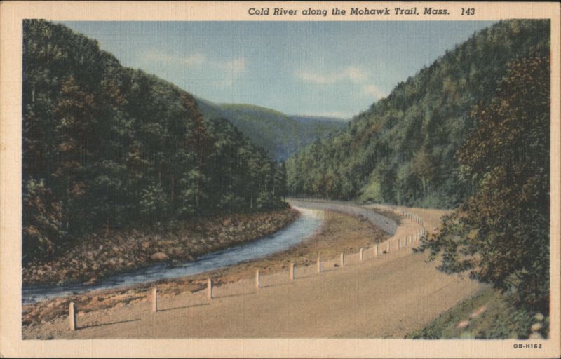 Cold River along Mohawk Trail, Scenic Valley View Massachusetts