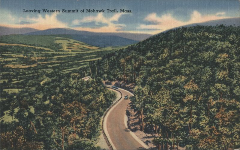 Leaving Western Summit of Mohawk Trail Massachusetts