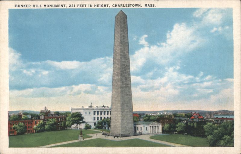 Bunker Hill Monument, 221 Feet in Height Charlestown Massachusetts