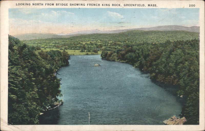 Looking North from Bridge, French King Rock, Greenfield, MA Massachusetts