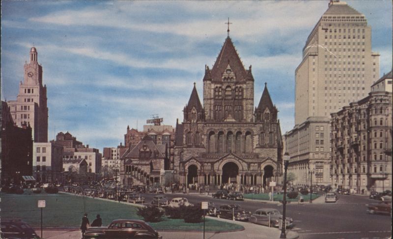 Copley Square Skyline with New England Mutual & John Hancock Bldgs Boston Massachusetts