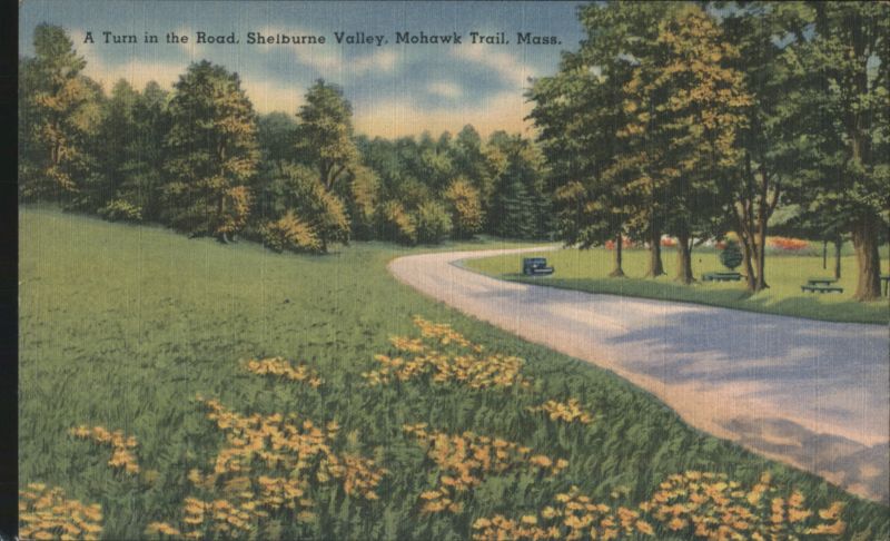 A Turn in the Road, Shelburne Valley, Mohawk Trail Massachusetts