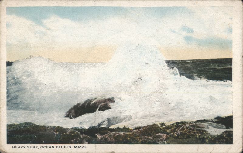 Heavy Surf Ocean Bluffs Massachusetts