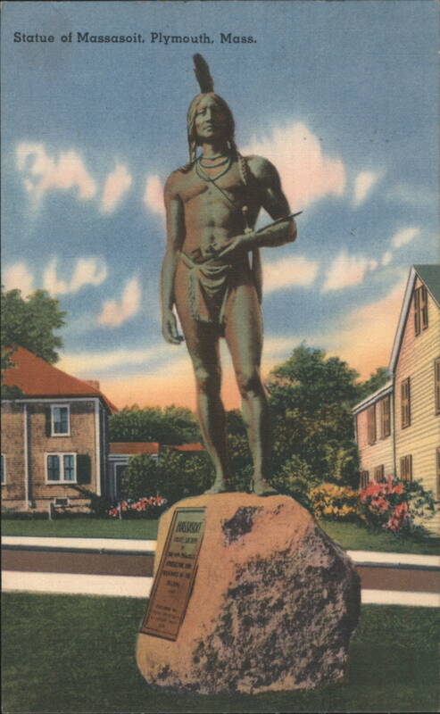 Statue of Massasoit Plymouth Massachusetts