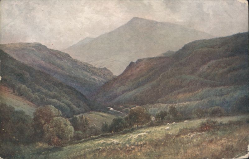 Lledr Valley, Welsh Mountains Landscape Painting United Kingdom