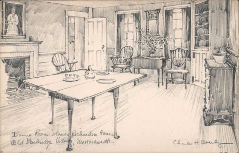 Dining Room - Solomon Richardson House, Old Sturbridge Village Massachusetts