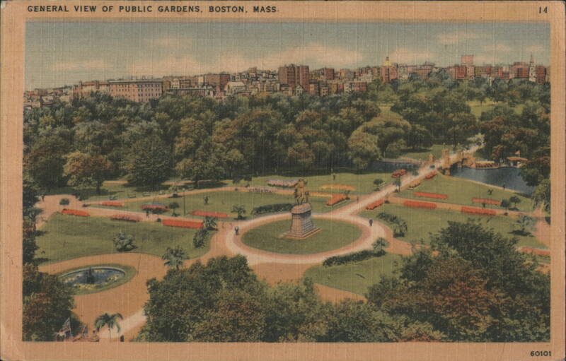 General View of Public Gardens, Boston, Mass. Massachusetts