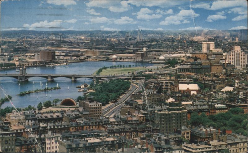Charles River Basin from John Hancock Building Boston Massachusetts