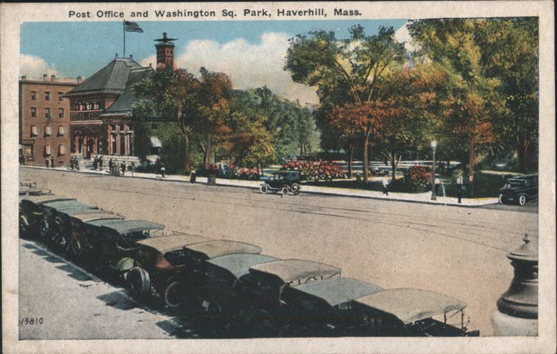 Post Office and Washington Sq. Park Haverhill Massachusetts