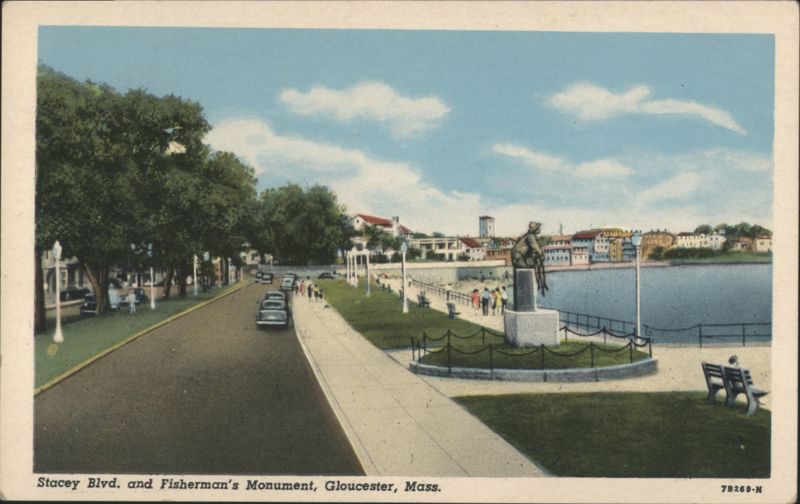 Stacey Blvd. and Fisherman's Monument, Gloucester Massachusetts