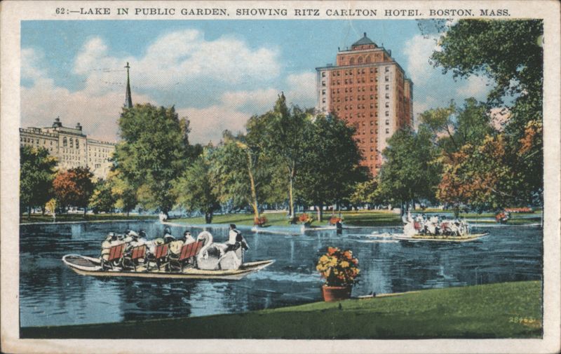 Lake in Public Garden, Ritz Carlton Hotel, Boston Massachusetts