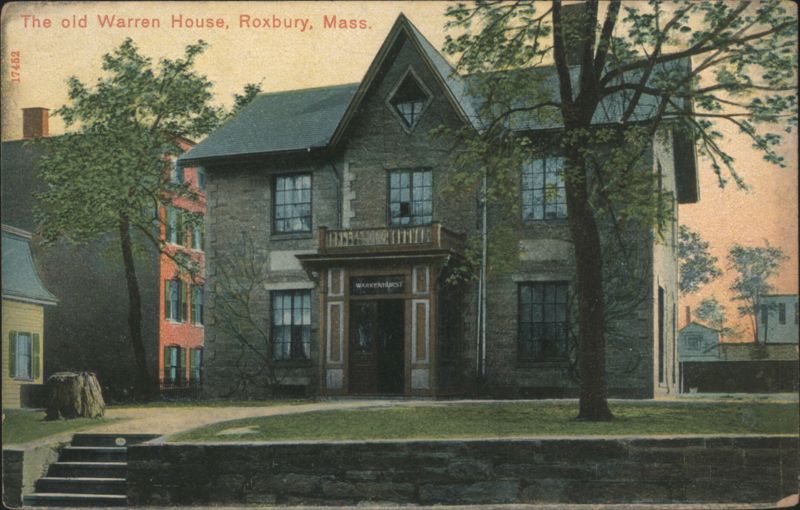 The old Warren House, Roxbury, Mass. Massachusetts