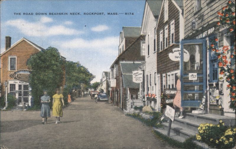 The Road Down Bearskin Neck, Rockport Massachusetts
