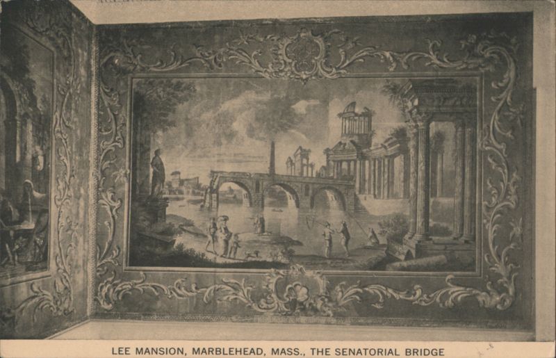 Lee Mansion, The Senatorial Bridge Interior Mural Marblehead Massachusetts
