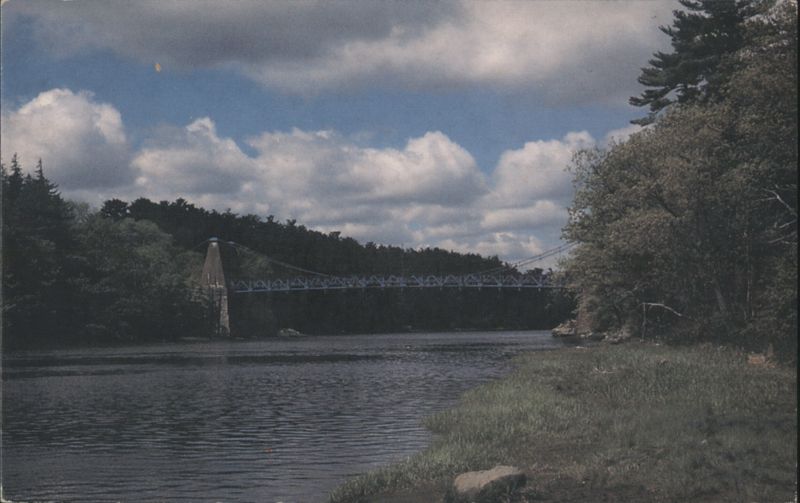 Chain Bridge, Merrimack River, Amesbury, MA Massachusetts