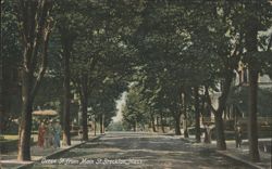 Green St. from Main St. Brockton, Mass. Postcard