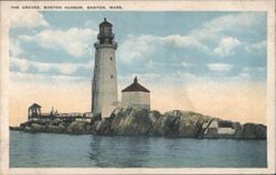 The Graves Lighthouse, Boston Harbor Postcard