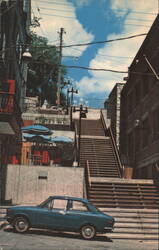 Quebec City Escalier, Sous-le-Fort, Petit Champlain Postcard