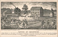 Battle of Lexington, Major Pitcairn, Buckman Tavern Postcard