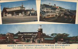 Hugo's, Jack's Shack, Kimball's Restaurants, Cohasset Harbor Postcard