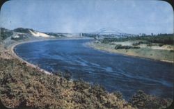 Cape Cod Canal and Sagamore Bridge, MA Postcard