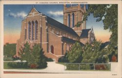 St. Edwards Church, Brockton, Massachusetts Postcard