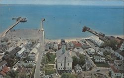Provincetown from Pilgrim Memorial Monument, Cape Cod Postcard