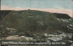 Fort Lee, Salem Willows, MA - Civil War Occupation Postcard
